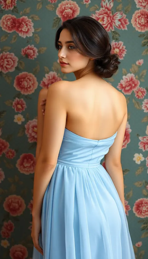 sky blue dress