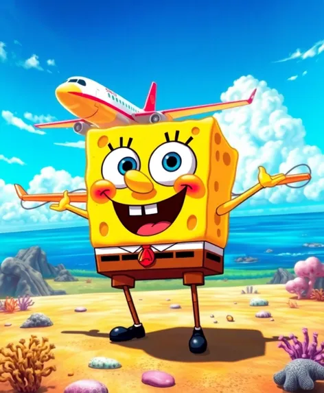 spongebob aeroplane