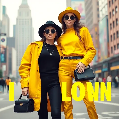 yellow and black outfits