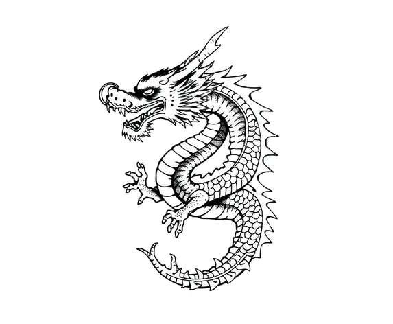 japanese dragon tattoo black