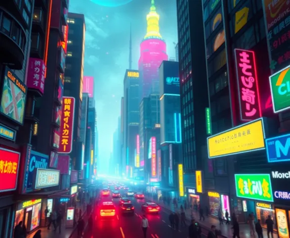 neon cityscape