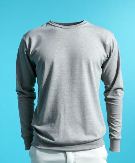 grey long sleeve shirt