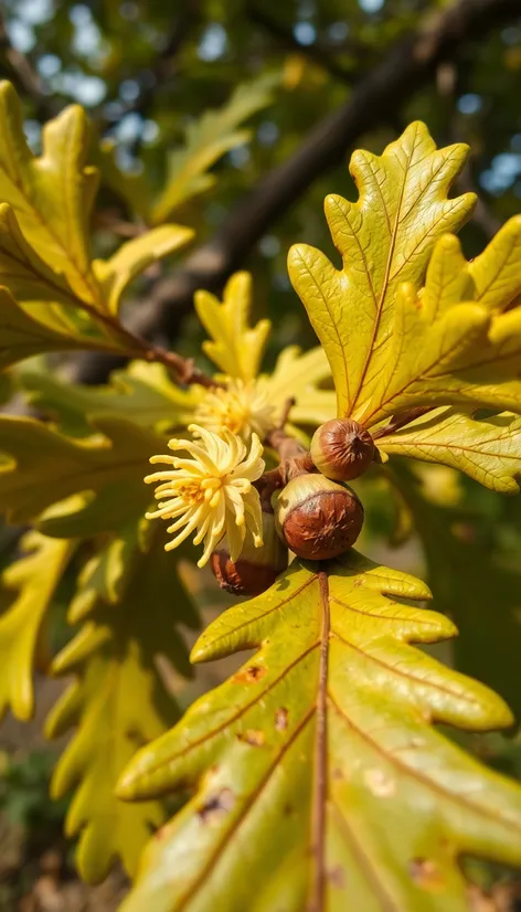 images of oak flowes