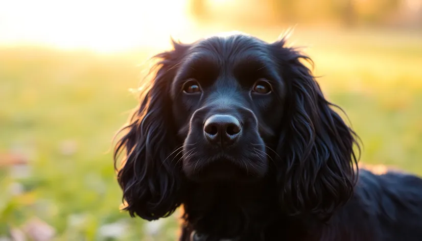 black cocker spaniel dog