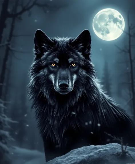 black and silver wolf