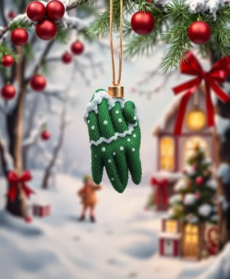 grinch hand ornament