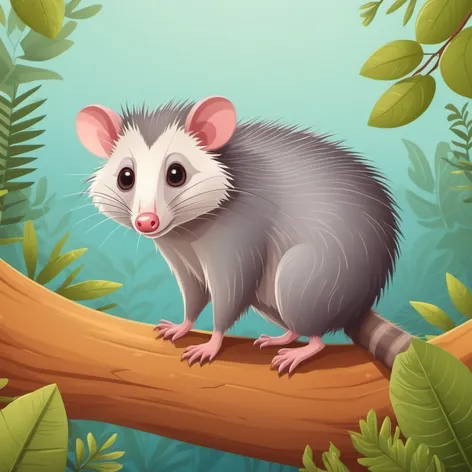 cartoon opossum