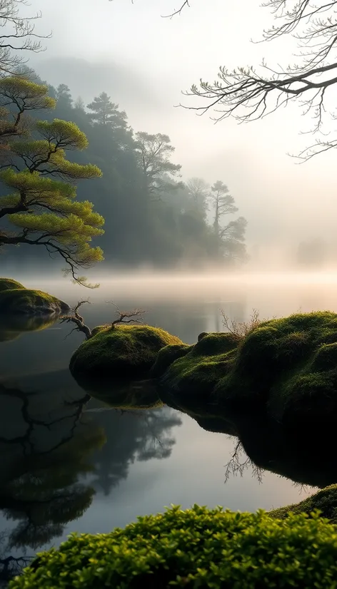 moss lake in japan