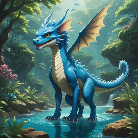 a troodon and vaporeon