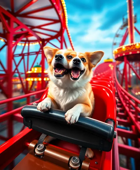 dog on roller coaster