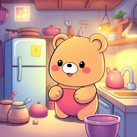 kawaii bear cook