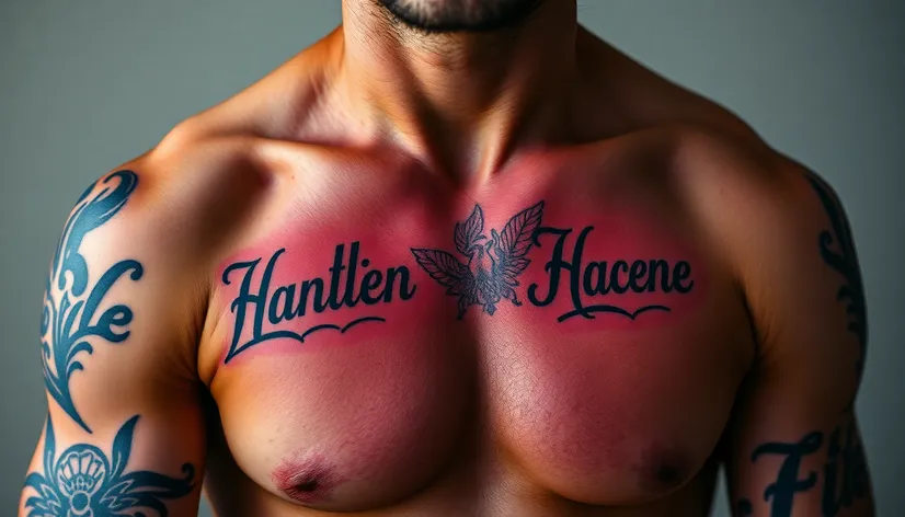 tattoos on chest names