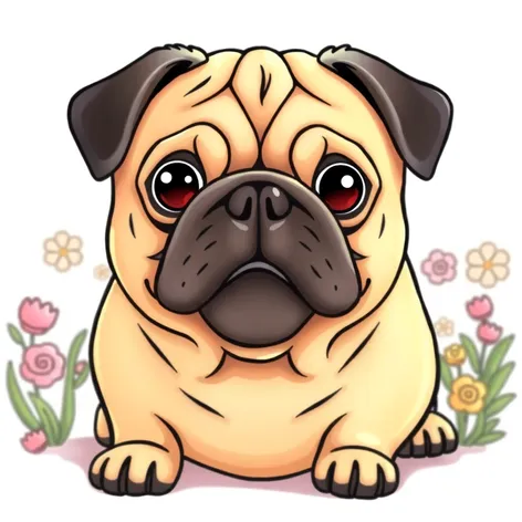 pug coloring pages