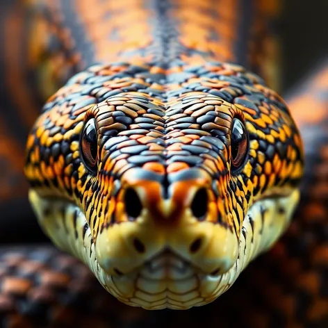 front view of snake