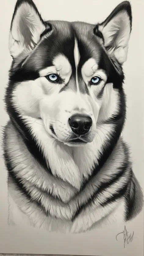 husky drawing