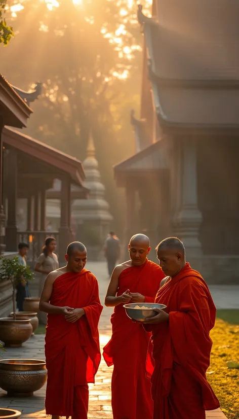 morning alms in luang