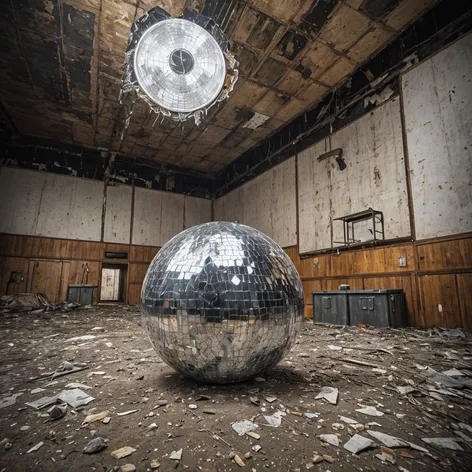 disco ball in trash