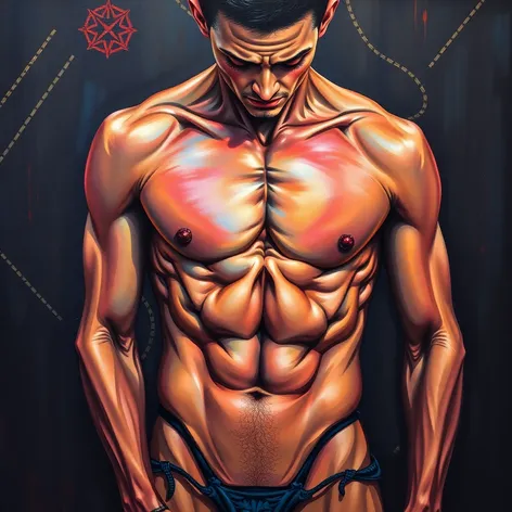 male body art painting