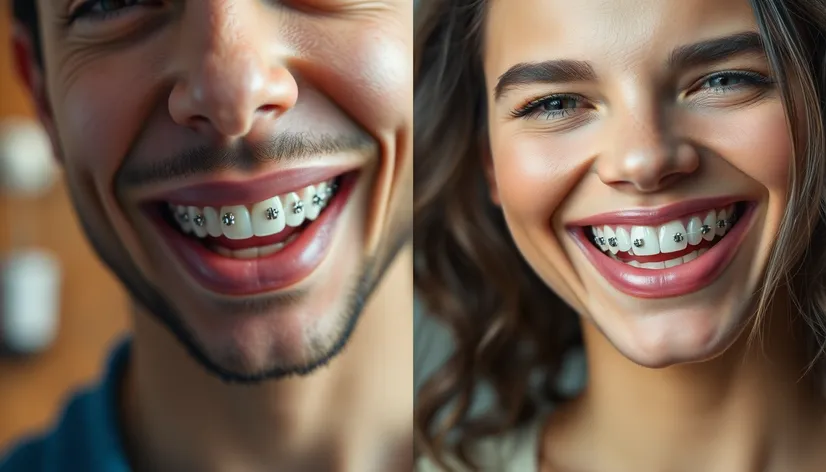 adult braces before and