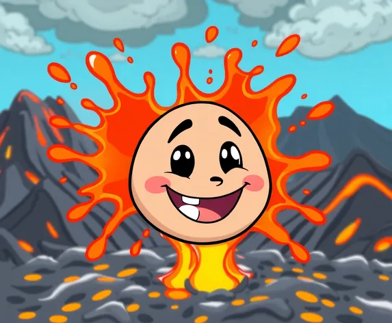 lava splash cartoon lava