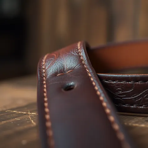 leather belt close up