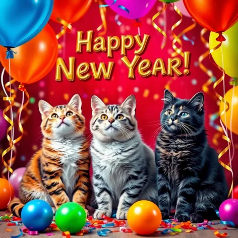 happy new year cats