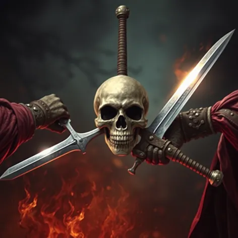 skull cross swords