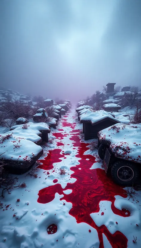 blood in the snow