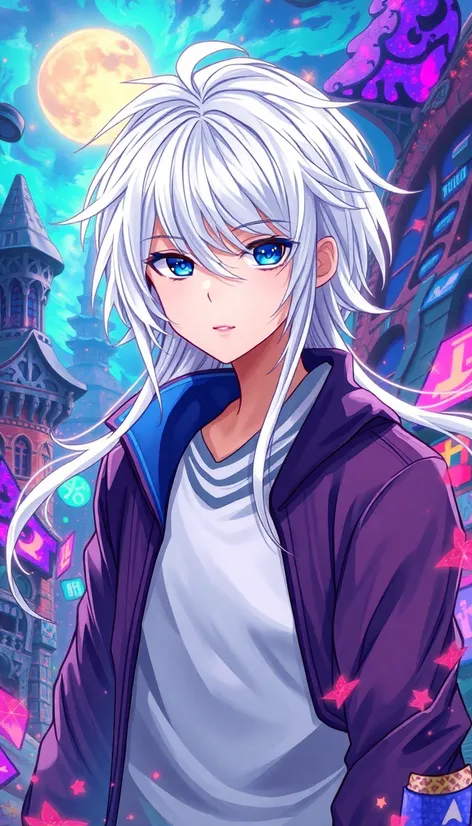 white hair anime protagonist