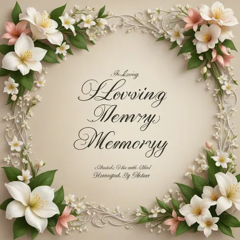 in loving memory