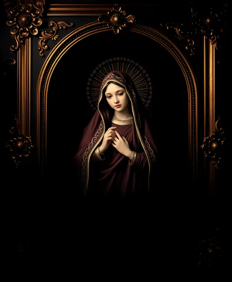 virgin mary wallpaper black