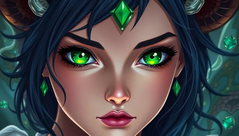 emerald green eyes