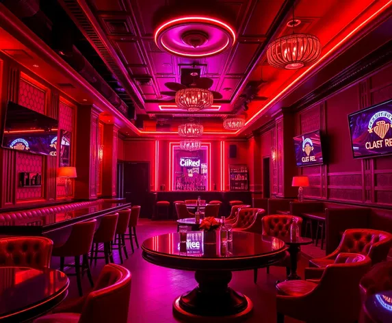 red nightclub interior