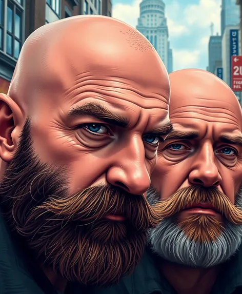 bald men with beards