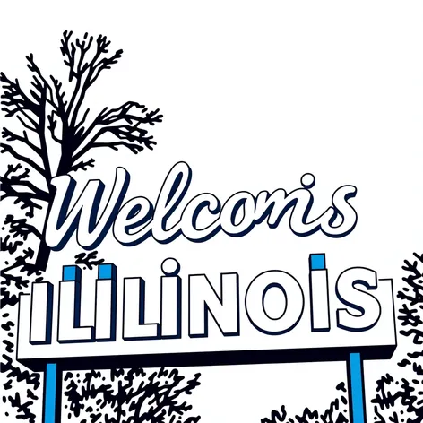 welcome to illinois sign