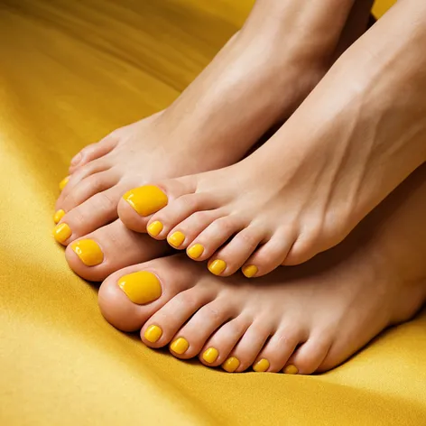 female feet yellow toe