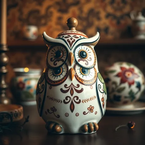 painting owl pottery