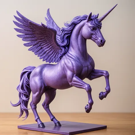 realistic violet pegasus with