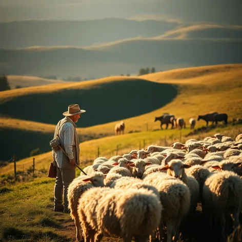 shepherd with sheep