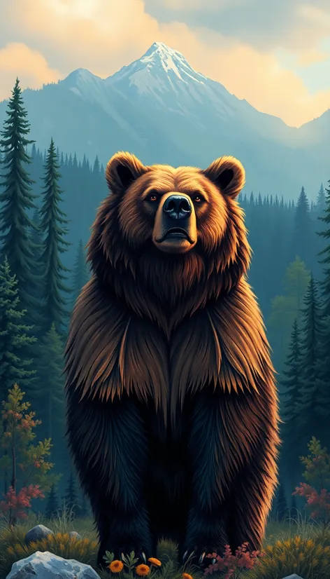 bear standing drawing