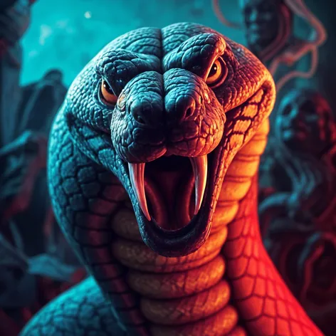 snake smiling evil