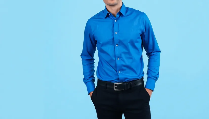 blue shirt with black