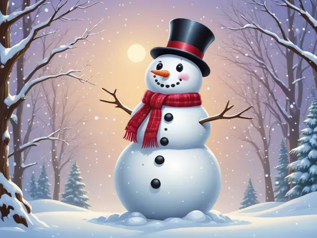 cartoon snowman