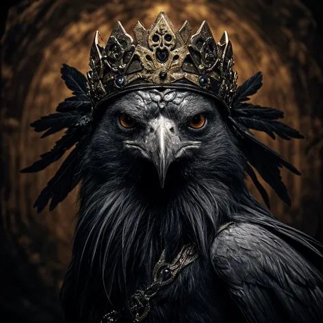 a raven wearing a