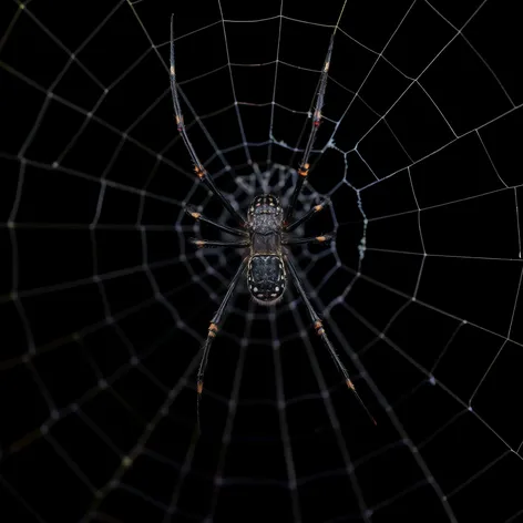 black widow with web