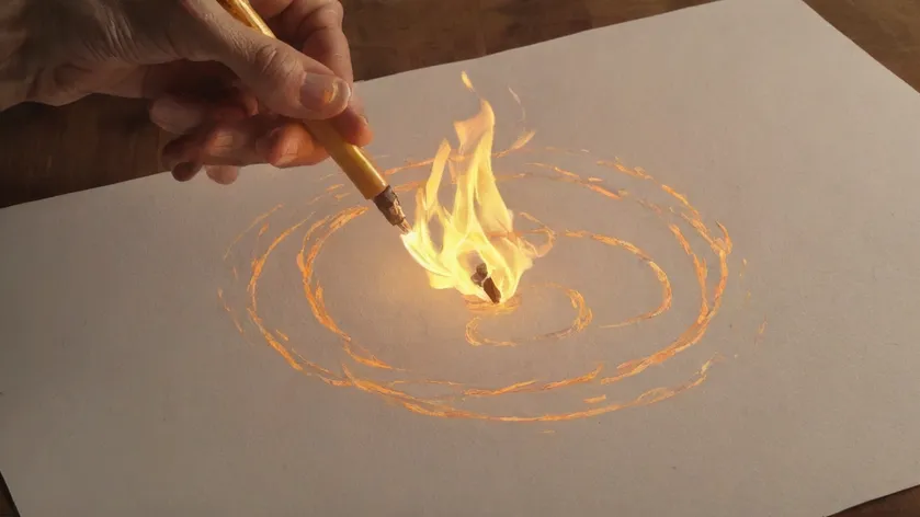 fire drawing