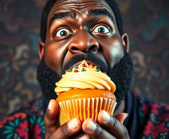 edp445 eating a cupcake