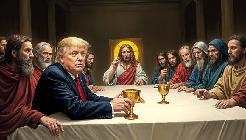 trump last supper image