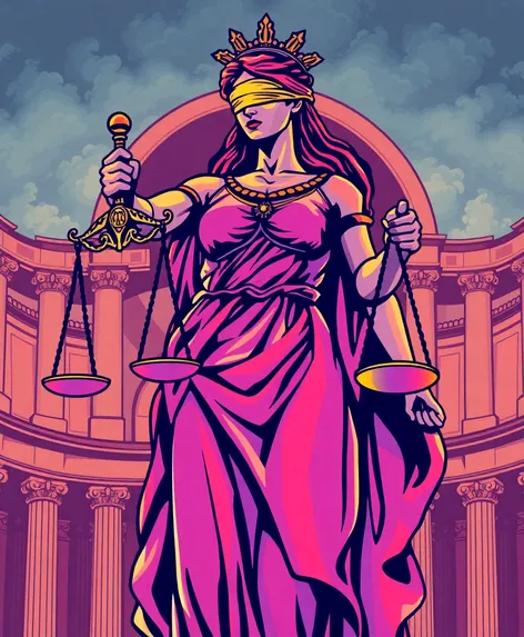 lady justice political cartoon