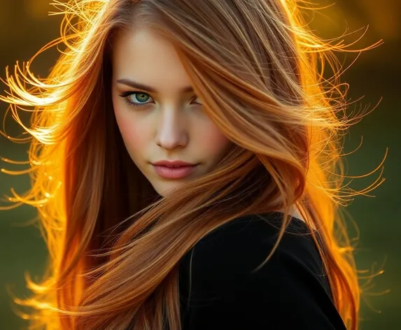 auburn hair with blonde